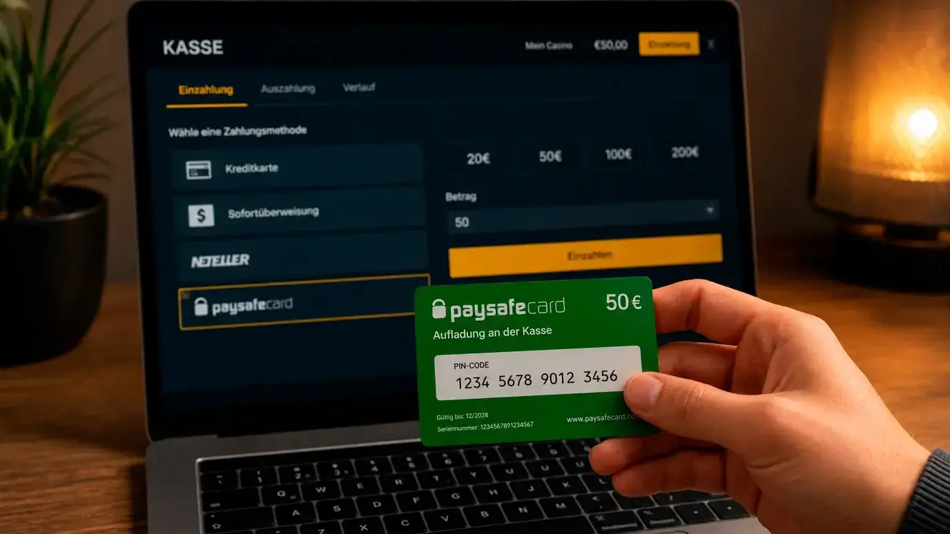 Paysafecard Casino Einzahlung Anleitung mit PIN-Code und Spielguthaben